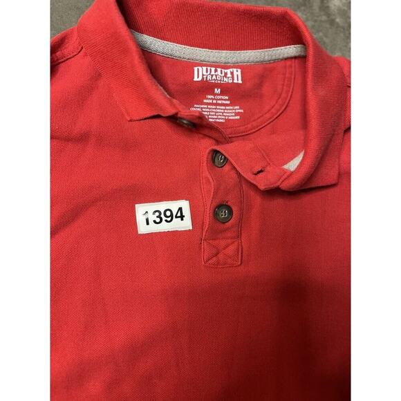 Duluth Trading Polo Shirt Men Medium Red Adult‎ Short Sleeve - Picture 4 of 4